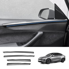 ABS Interior Door Panel Upper Trim Covers (4PCS) for Tesla Model Y Juniper 2025+