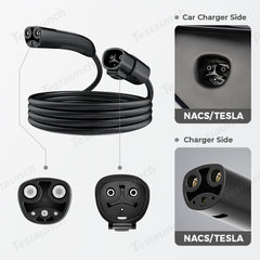 Câble d'extension de charge EV 48A avec interrupteur à un bouton pour Tesla M3/Y/S/X-16FT