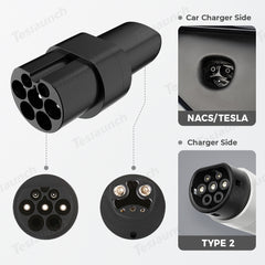 Tastați 2 la Tesla/Adaptor de încărcare NACS EV (numai AC)