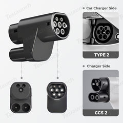 CCS2 to Type 2 Adapter for European Tesla Model S/X (Not compatible with non-Tesla vehicles)