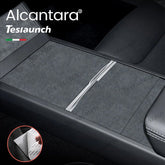 Couverture d'autocollant de console centrale d'Alcantara pour 2024 Model 3 Highland