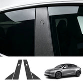 Carbon Fiber A & B Pillar Window Trim Covers for Tesla Model Y 2025+ / Model 3 2024+ - T-Launch