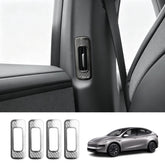 Stainless Steel B & C-Pillar Air Vent Trim Covers for Tesla Model Y L 2026+