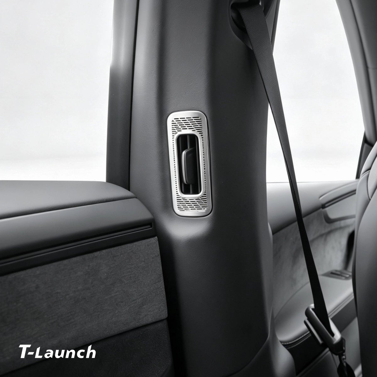Stainless Steel B & C-Pillar Air Vent Trim Covers for Tesla Model Y L 2026+ - T-Launch