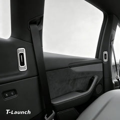 Stainless Steel B & C-Pillar Air Vent Trim Covers for Tesla Model Y L 2026+ - T-Launch