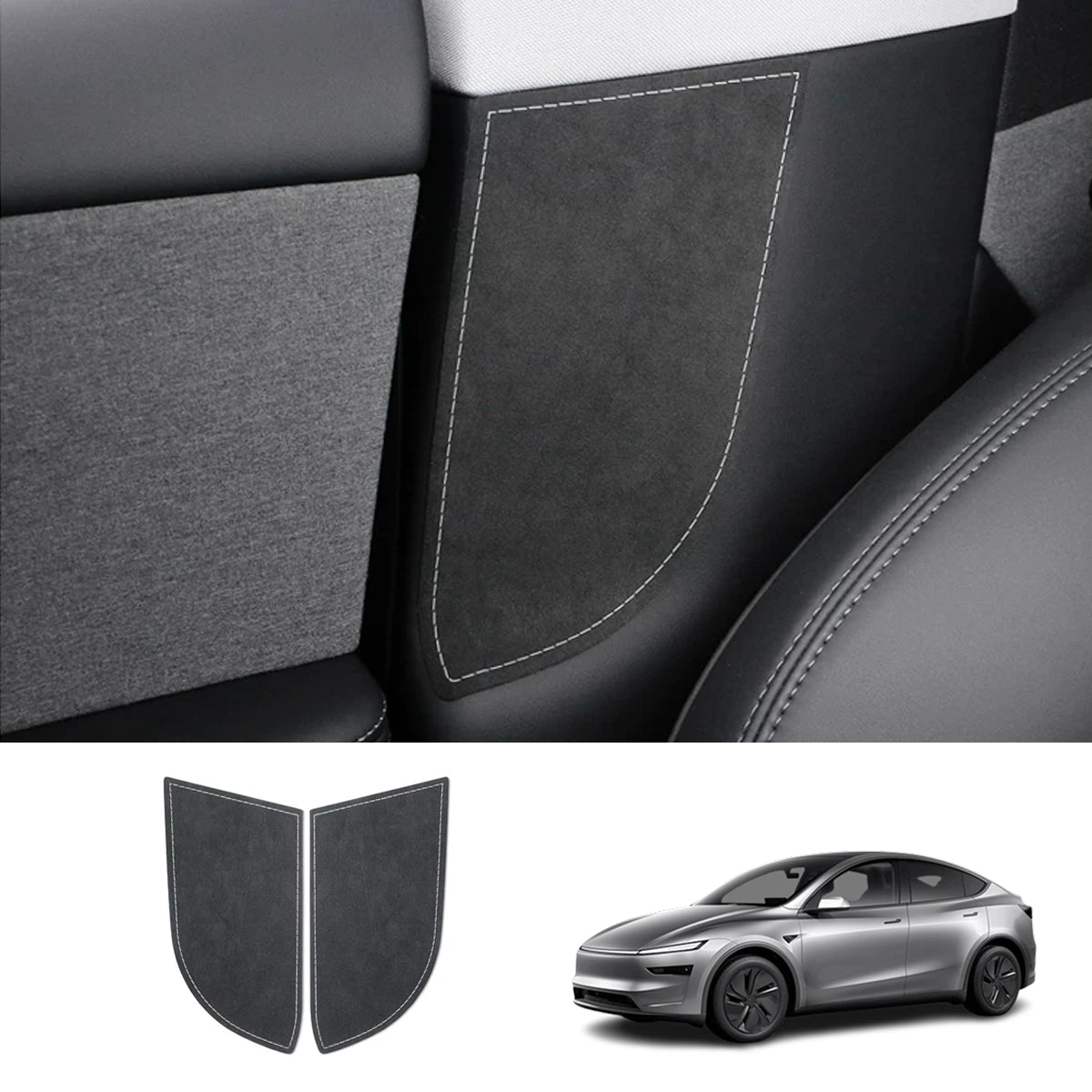 Alcantara B-Pillar Anti-Scratch Protector for Tesla Model Y Juniper 2025+ - T-Launch
