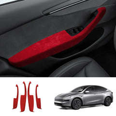 Alcantara Door Armrest Cover for Tesla Model Y Juniper 2025+