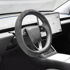 Alcantara Half-Open Steering Wheel Cover for Tesla Model 3/Y
