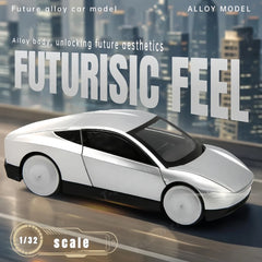 1:32 Cybercab Robô Autónomo em Liga Metálica Fundida Model Carro