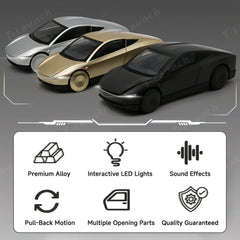 1:32 Cybercab Robô Autónomo em Liga Metálica Fundida Model Carro