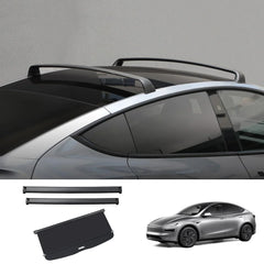 Bundle Save $70: Aluminum Roof Rack Cargo Cross Bars + Rear Trunk Privacy Cargo Cover
