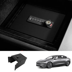 Anti-Theft Center Console Safe LockBox for Tesla Model Y Juniper 2025+ / Model 3 Highland 2024+