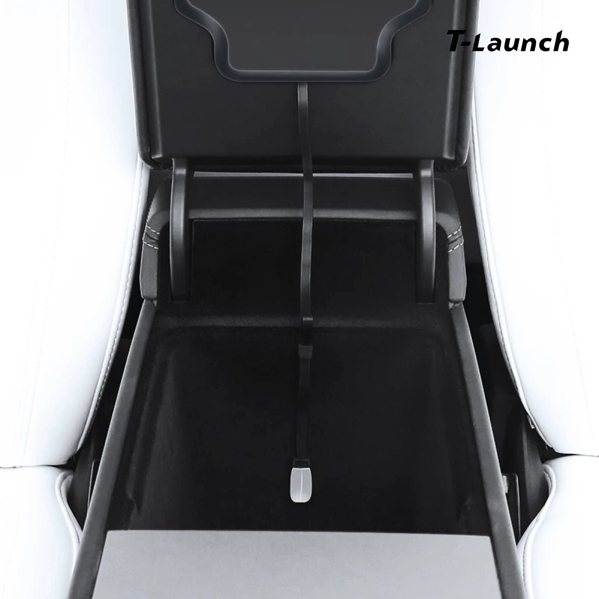 Armrest Retractable Charging Hub with Dual Cables for Tesla Model 3 2024+ / Model Y 2025+ - T-Launch