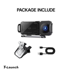 Electric Auto-Clamping & Rotating Wireless Charging Phone Holder for Tesla Model 3/Y/Y L 2024+ - T-Launch