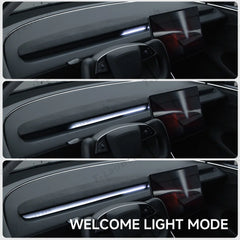 Smart Blind Spot Detection (BSD) Dashboard Ambient Light Bar for Tesla Model Y Juniper 2025+ / Model 3 Highland 2024+