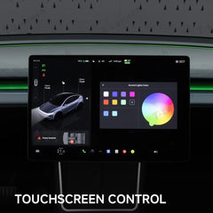 Smart Blind Spot Detection (BSD) Dashboard Ambient Light Bar for Tesla Model Y Juniper 2025+ / Model 3 Highland 2024+