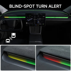 Smart Blind Spot Detection (BSD) Dashboard Ambient Light Bar for Tesla Model Y Juniper 2025+ / Model 3 Highland 2024+