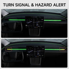Smart Blind Spot Detection (BSD) Dashboard Ambient Light Bar for Tesla Model Y Juniper 2025+ / Model 3 Highland 2024+