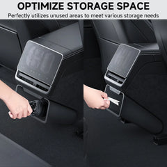 Backseat Magnetic Trash Can & Storage Box for Tesla Model Y Juniper 2025+