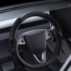Anti-Slip Suede Steering Wheel Cover for Tesla Model YL 2026+