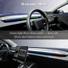 Detección de punto ciego (BSD) Luz ambiental inteligente para Tesla Model Año 3 (2017–2025+)