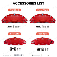 Couvre-étriers de frein jaunes (4 pièces) pour Tesla 2017-2023 Model 3/Y