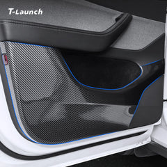 Carbon Fiber Style Door Anti-Kick Protector for Tesla Model Y Juniper 2025+