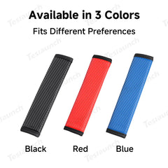 Carbon Fiber Style Seat Belt Shoulder Pad - Universal Fit for All Cars