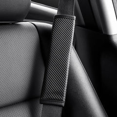 Carbon Fiber Style Seat Belt Shoulder Pad - Universal Fit for All Cars