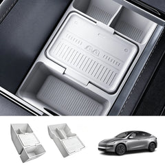 Center Console & Armrest Silicone Storage Organizer Set for Tesla Model Y/Y L 2025+ - T-Launch