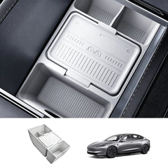 Center Console & Armrest Silicone Storage Organizer Set for Tesla Model 3 Highland 2024+ - T-Launch