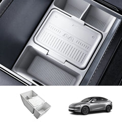 Center Console & Armrest Silicone Storage Organizer Set for Tesla Model Y/Y L 2025+ - T-Launch