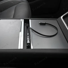 Fast-Charging GaN Center Console USB Hub Dock for Tesla Model Y Juniper 2025+