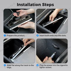 Fast-Charging GaN Center Console USB Hub Dock for Tesla Model Y Juniper 2025+