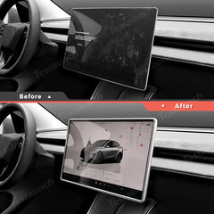 Integrated Tempered Glass Screen Protector with Frame for Tesla Model 3 Highland Standard 2025+