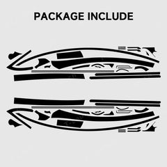 Chrome Verwijder Blackout Vinyl Overlay voor 2017-2023 Tesla Model 3 - Matzwart