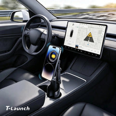 Telescopic 360° Rotating Cup Holder Magnetic Phone & Ipad Mount for Tesla Model 3/Y/S/X