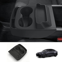 Silicone Integrated Cup Holder & Storage Organizer for Tesla Model Y Standard 2026+
