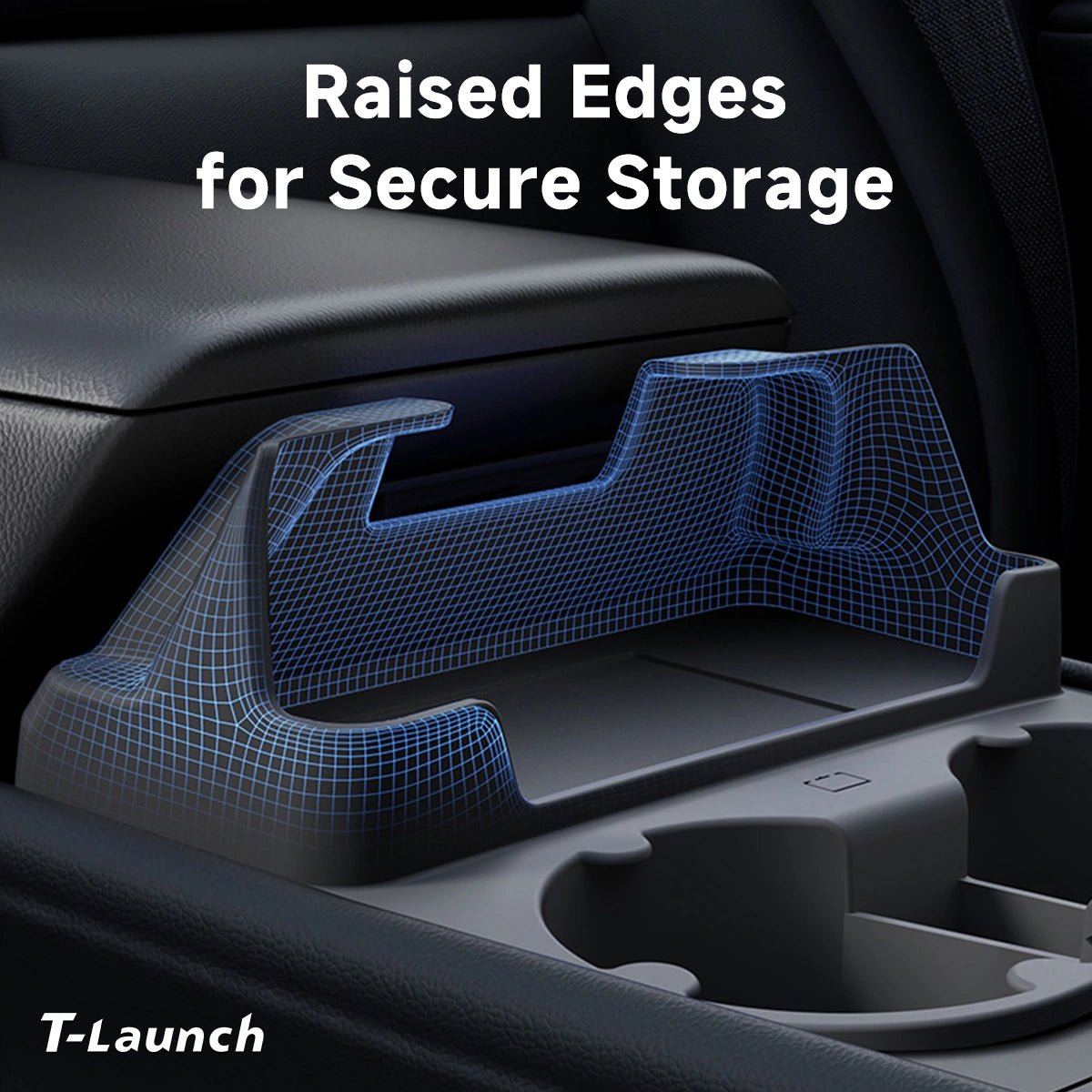 Center Console Cup Holder & Sunglasses Organizer for Tesla Model 3 2021-2023/Model Y 2021-2024 - T-Launch