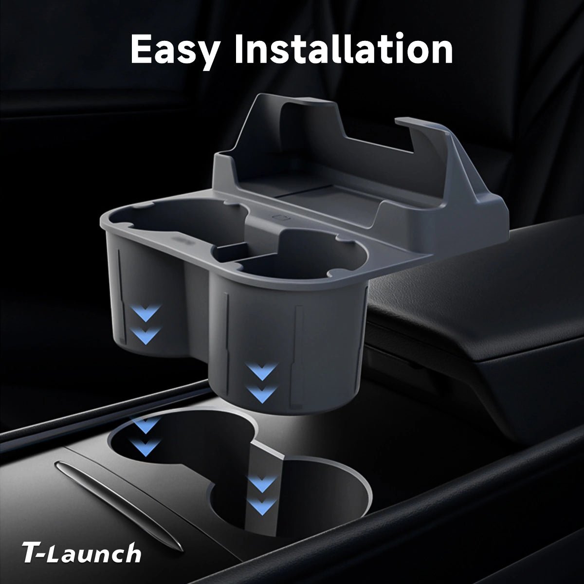 Center Console Cup Holder & Sunglasses Organizer for Tesla Model 3 2021-2023/Model Y 2021-2024 - T-Launch