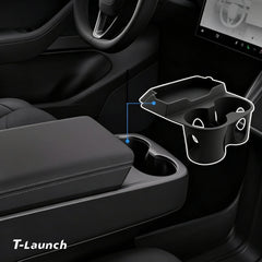 Center Console Cup Holder & Sunglasses Organizer for Tesla Model Y Standard 2025+ - T-Launch