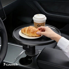 360° Rotatable Cup Holder Tray Table for Tesla Model 3/Y/S/X - T-Launch