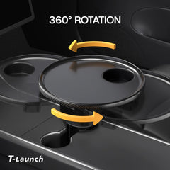 360° Rotatable Cup Holder Tray Table for Tesla Model 3/Y/S/X