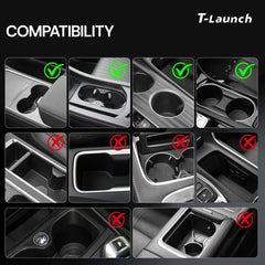 360° Rotatable Cup Holder Tray Table for Tesla Model 3/Y/S/X - T-Launch
