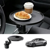 360° Rotatable Cup Holder Tray Table for Tesla Model 3/Y/S/X