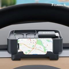 Dashboard Storage Tray with Phone Holder & ETC Bracket for Tesla Model 3/Y 2017-2024