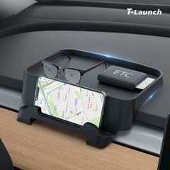 Dashboard Storage Tray with Phone Holder & ETC Bracket for Tesla Model 3/Y 2017-2024