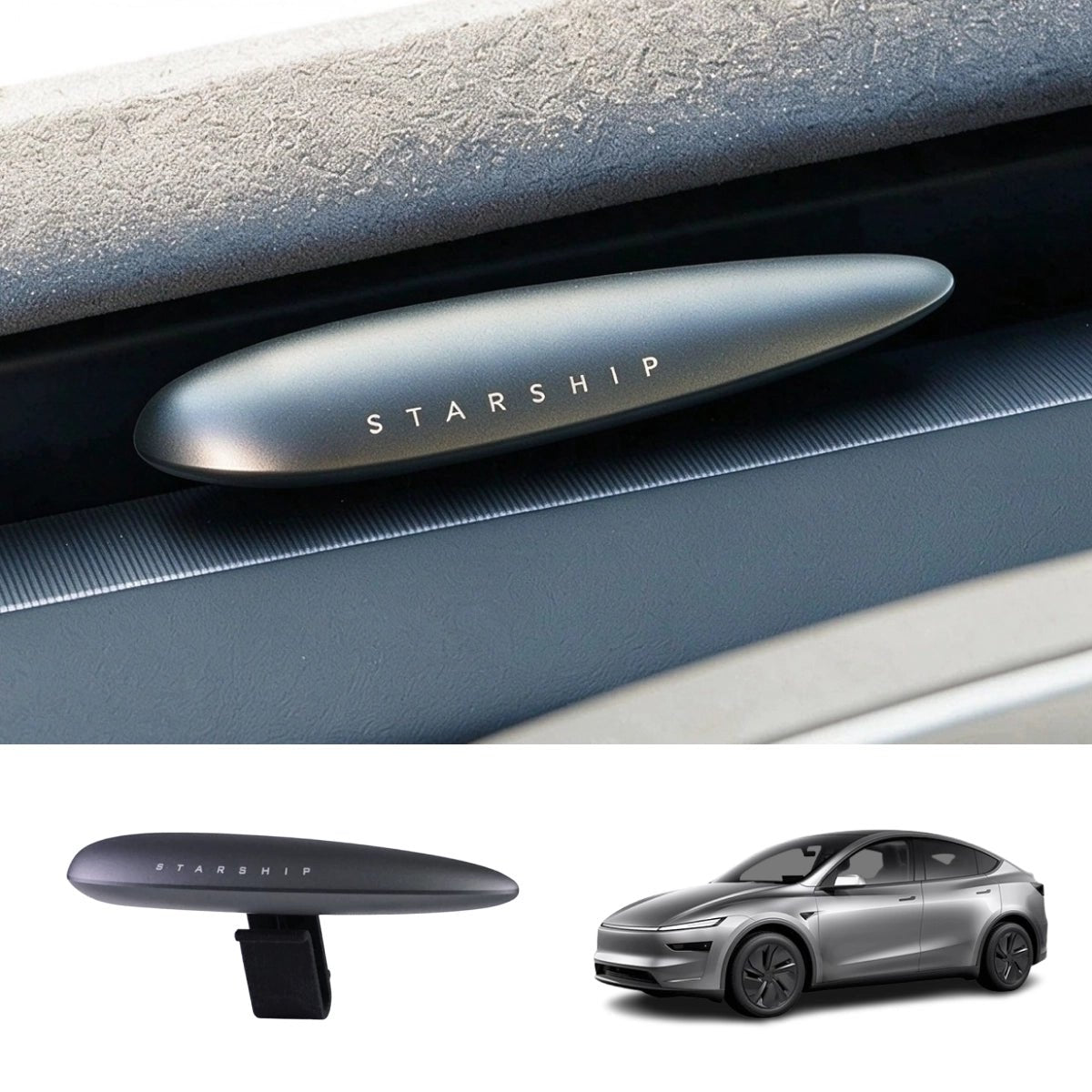 Starship-Style Dashboard Air Freshener for Tesla Model 3 2024+ / Model Y 2025+ - T-Launch
