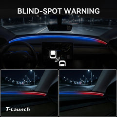 Juniper-Style Dashboard Ambient Light Kit with BSD Warning for Tesla Model Y 2020-2024 - T-Launch