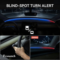 Juniper-Style Dashboard Ambient Light Kit with BSD Warning for Tesla Model Y 2020-2024 - T-Launch